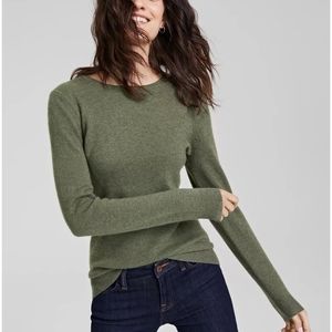 Charter Club Crewneck Women's 100% Cashmere Green Sweater Size Small